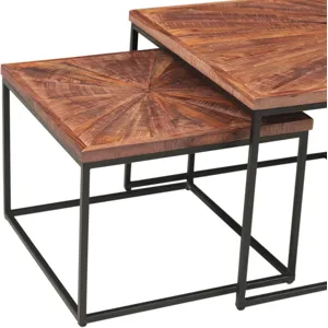Aster 47" Nesting Coffee Tables in Sunburst Brownstone