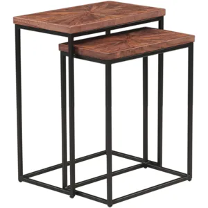 Aster 20" Nesting Side Tables in Sunburst Brownstone