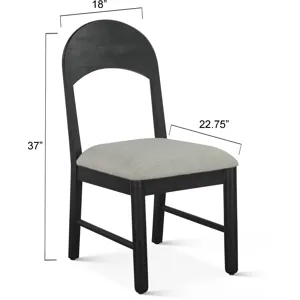 Bilboa 18" Upholstered Dining Chair in Black