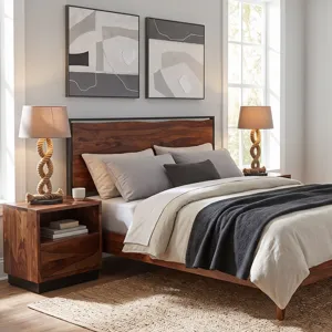 Brisbane 26" Nightstand in Natural Sheesham