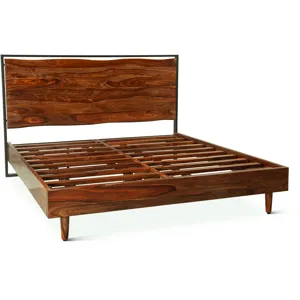 Brisbane King Bed in Natural Sheesham