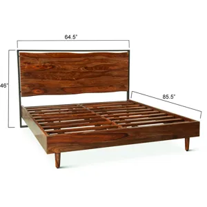 Brisbane King Bed in Natural Sheesham