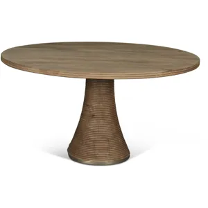Bijou 54" Round Dining Table in Natural Brown