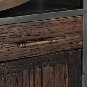 Bowery 74" Tall Round Bar Cabinet
