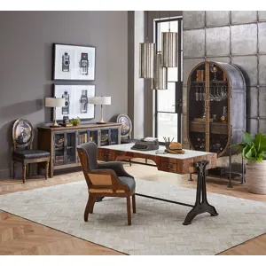 Bowery 34" Tall Oval Bar Cabinet
