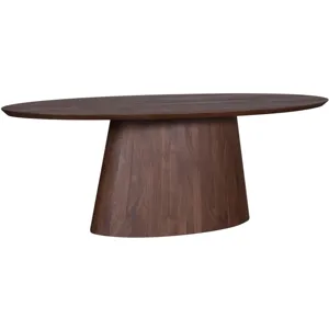 Casablanca 86" Oval Dining Table in Toffee Nut
