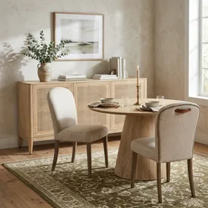Upholstered Seating Jessie 18" Dining Chair in Beige Linen