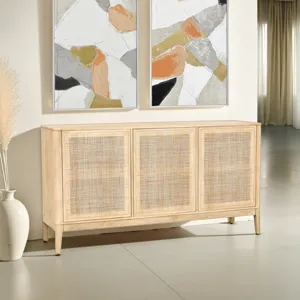 Casablanca 64" Sideboard in Natural White