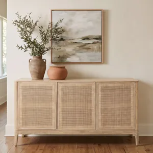 Casablanca 64" Sideboard in Natural White