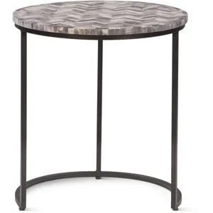 Calico 20" Nesting Tables in Chevron Pattern, Set 2