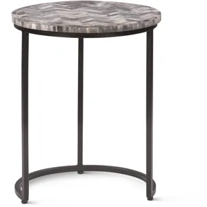 Calico 20" Nesting Tables in Chevron Pattern, Set 2