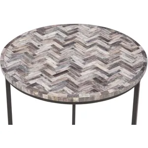 Calico 20" Nesting Tables in Chevron Pattern, Set 2