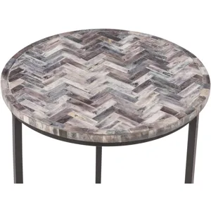Calico 20" Nesting Tables in Chevron Pattern, Set 2