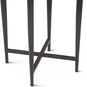 Calico 14" Side Table in Gray Septarian with Iron Base