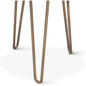 Calico 17" Side Table in Tiger Eye with Iron Base