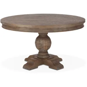 Colonial Plantation 48" Round Dining Table in Weathered Teak