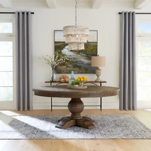 Colonial Plantation 48" Round Dining Table in Weathered Teak