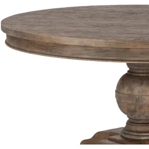 Colonial Plantation 60" Round Dining Table in Weathered Teak
