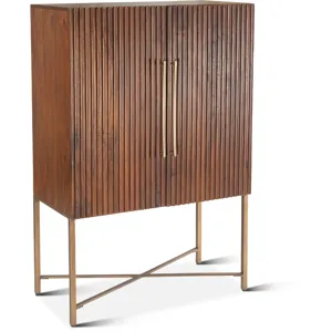 Cosmopolitan 39" Bar Cabinet in Honey Brown