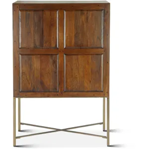Cosmopolitan 39" Bar Cabinet in Honey Brown