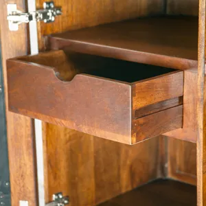 Cosmopolitan 39" Bar Cabinet in Honey Brown