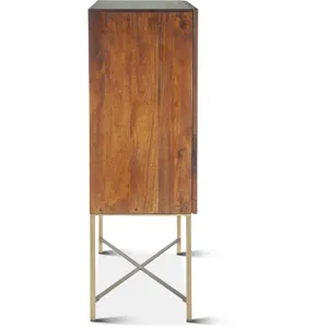 Cosmopolitan 39" Bar Cabinet in Honey Brown