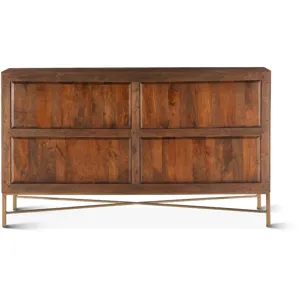Cosmopolitan 69" Six Drawer Dresser in Honey Brown