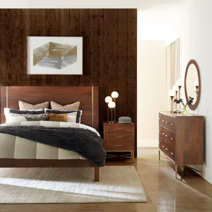 Cosmopolitan 69" Six Drawer Dresser in Honey Brown