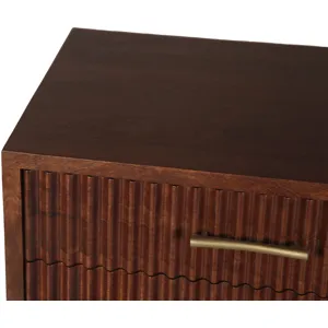 Cosmopolitan 26" Three Drawer Nightstand in Honey Brown