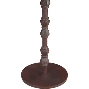 Detroit 12" Side Table in Light Emperador Marble with Casted Base