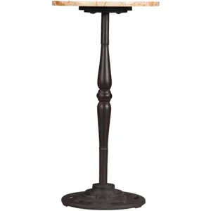 Detroit 12" Side Table in Retro Impulse Marble with Casted Base