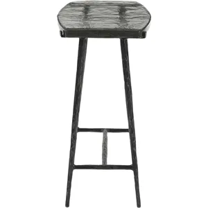 Downey 17" Side Table with Glass Top