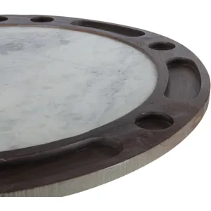 Eiffel 52" Poker Game Table with White Marble Top