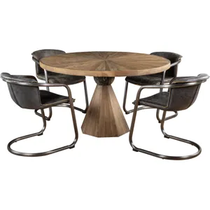 Portofino 22" Dining Chair in Antique Ebony Leather