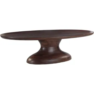 Ellipse 102" Oval Dining Table in Glossy Driftwood