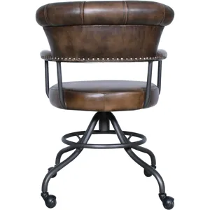 Essex Chesterfield 24" Office Chair in Antique Whiskey