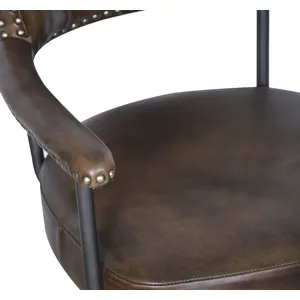 Essex Chesterfield 24" Office Chair in Antique Whiskey