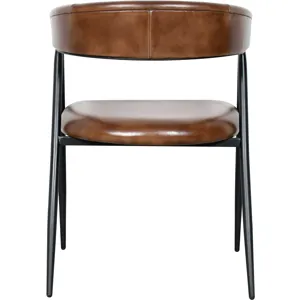 Essex Halstead 23" Dining Chair in Chestnut Leather