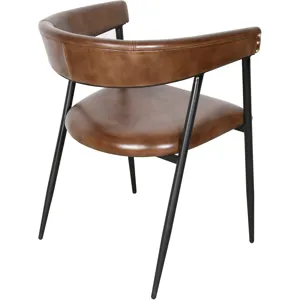 Essex Halstead 23" Dining Chair in Chestnut Leather