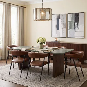 Essex Halstead 23" Dining Chair in Chestnut Leather