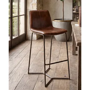 Essex Morgan 18" Bar Chair in Hand Washed Chestnut