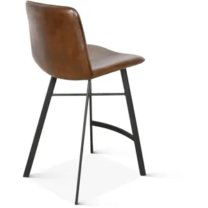 Essex Murphy 18" Counter Chair in Chestnut Leather