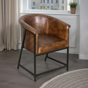 Essex Polo Armchair in Antique Whiskey Leather