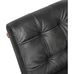 Essex Stockton 19" Dining Chair in Weathered Black Leather