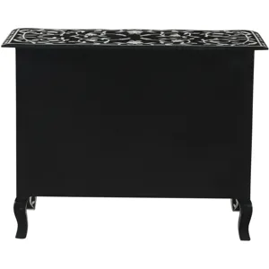 Fleur 42" Two Drawer Chest with Floral Horn Inlay