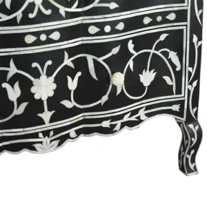 Fleur 42" Two Drawer Chest with Floral Horn Inlay