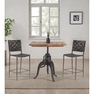 Industrial Loft 30" Adjustable Dining Table in Natural