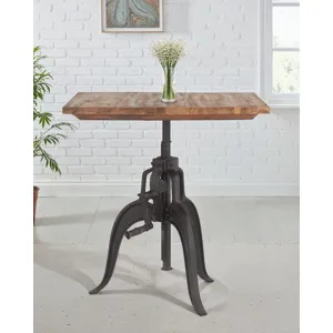 Industrial Loft 30" Adjustable Dining Table in Natural