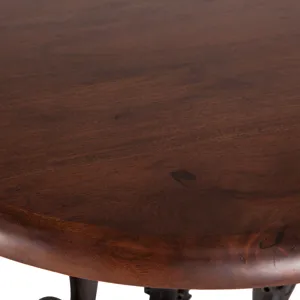 Industrial Loft 24" Adjustable Side Table in Walnut