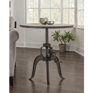 Industrial Loft 30" Adjustable Side Table in Matte Black